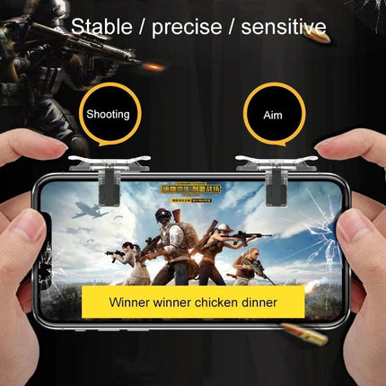Essential Phone Triggers for Daily Gaming Enjoyment – dual mechanical mobile triggers for precise shooting and aiming, winner winner chicken dinner display