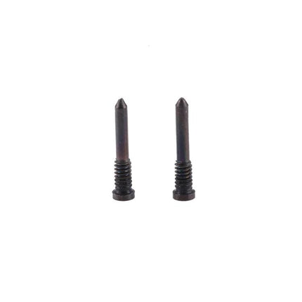 Replacement Screws for iPhone X Charging Port Home Repairs - two black replacement screws for charging port repair