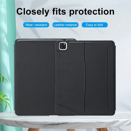 Backlit Bluetooth Keyboard Leather Case for iPad Pro 12.9 black protective folio with backlit keys and trifold stand