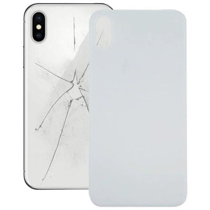 Replacement Glass Back For Your iPhone Xs Max Daily Protection - white replacement rear glass next to cracked iPhone XS Max