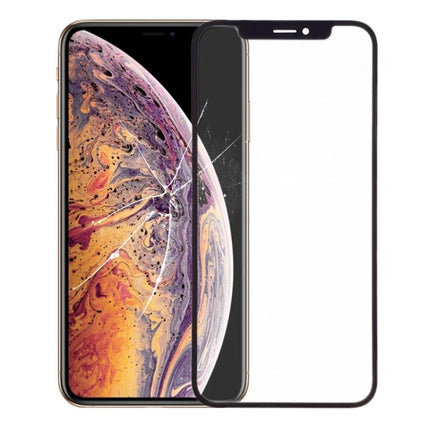 Essential Glass Replacement for iPhone XS Max Daily Use - front outer glass lens replacement showing cracked iPhone XS Max and new glass