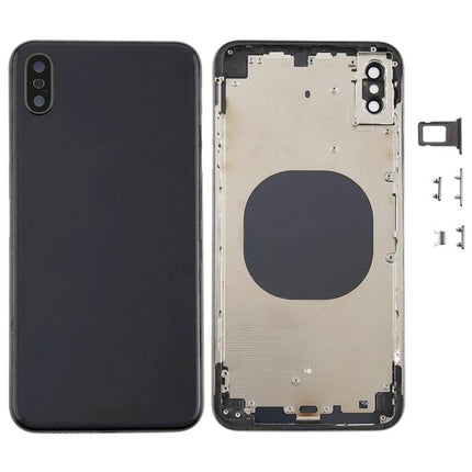 Replacement Back Cover for Daily iPhone Use Protection - black iPhone XS Max rear housing replacement with camera cutout and SIM tray parts