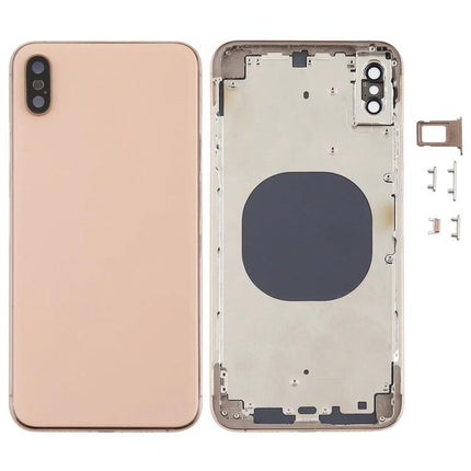 Replacement Back Cover for Daily iPhone Use Protection - rose gold iPhone XS Max rear housing with camera cutout and internal frame components