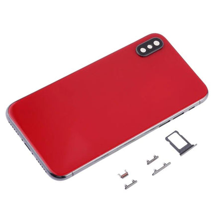 Replacement Back Cover for Daily iPhone Use Protection - red iPhone XS Max rear housing replacement with camera cutout and SIM tray parts