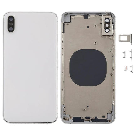 Replacement Back Cover for Daily iPhone Use Protection - white iPhone XS Max rear housing replacement with camera cutouts and internal frame