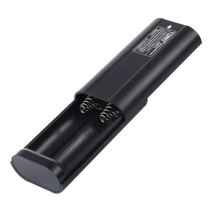 Tomo USB Battery Charger for 18650 Li-Ion Batteries compact black USB charger with open dual 18650 battery slots and springs