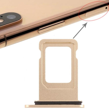 Practical SIM Card Tray for iPhone XR in Daily Travel Scenarios - gold replacement tray showing precise fit and easy SIM swaps