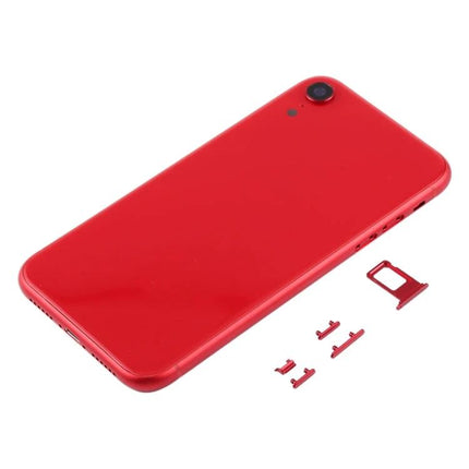 Back Cover Replacement for Everyday iPhone XR Use - red replacement back housing with camera opening and matching buttons