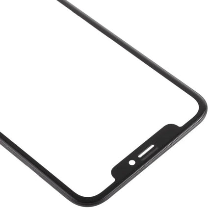 Replacement Front Glass for iPhone XR Daily Use - black outer glass lens with frame and OCA adhesive for cracked screen repair