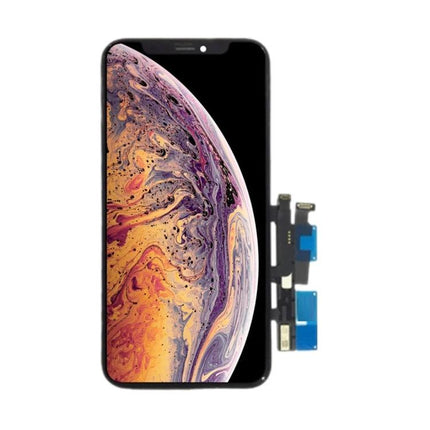 iPhone XR Screen Replacement for Everyday Device Use - replacement LCD assembly showing Liquid Retina-like display and flex cable