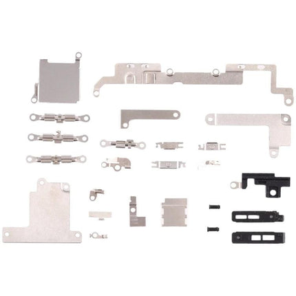 Reliable Replacement Parts Set for Daily iPhone XR Home Repairs showing metal internal brackets and small components for home repair
