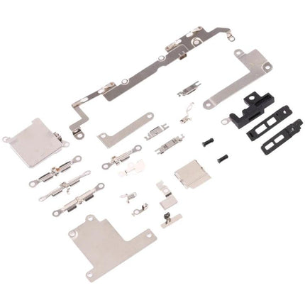 Reliable Replacement Parts Set for Daily iPhone XR Home Repairs - internal metal brackets and button components laid out
