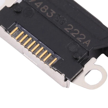 iPhone XR Charging Port Connector for Everyday Device Maintenance, close-up of gold pins and metal housing replacement part