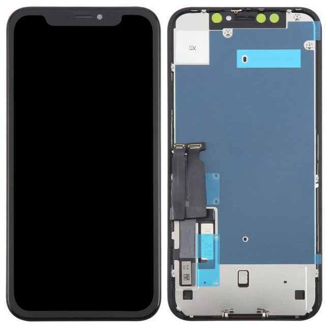 GX Replacement LCD Screen for iPhone XR Daily Use - front and back view of replacement display assembly