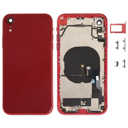 Back Cover Replacement for iPhone XR to Maintain Everyday Use - red complete battery back cover assembly with side keys and SIM tray
