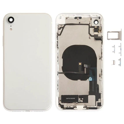 Back Cover Replacement for iPhone XR to Maintain Everyday Use white rear housing with battery assembly and side keys kit