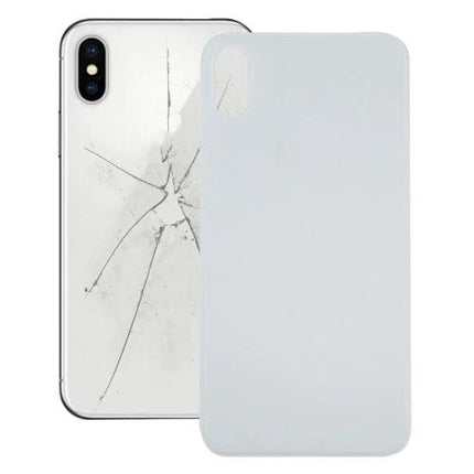 Essential Back Cover Replacement for Your iPhone XS Daily Use showing a cracked iPhone XS back and a replacement cover