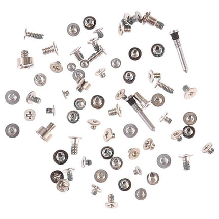 iPhone XS Replacement Screws and Bolts for Daily Repairs - assortment of silver charging port screws and small bolts for phone maintenance