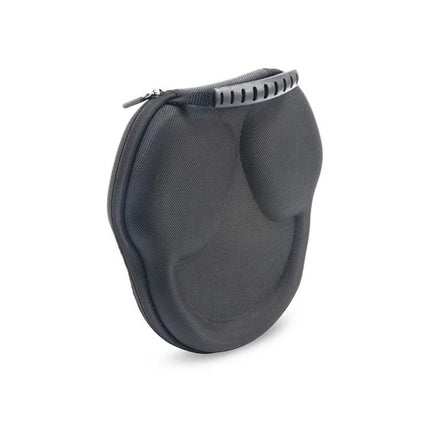 Compact Bag for Protecting Earphones During Daily Travel — black EVA zippered protective case for earphones, shock- and scratch-resistant, portable for commutes