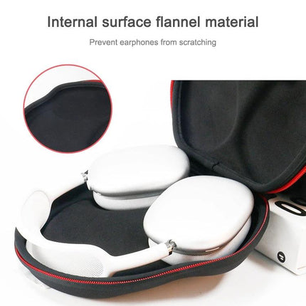 Compact Bag for Protecting Earphones During Daily Travel with internal flannel lining, EVA shock protection for headphones