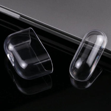Transparent Case for AirPods 3 Daily Protection on the Go clear PC split-shell case showing top and bottom pieces protecting earbuds