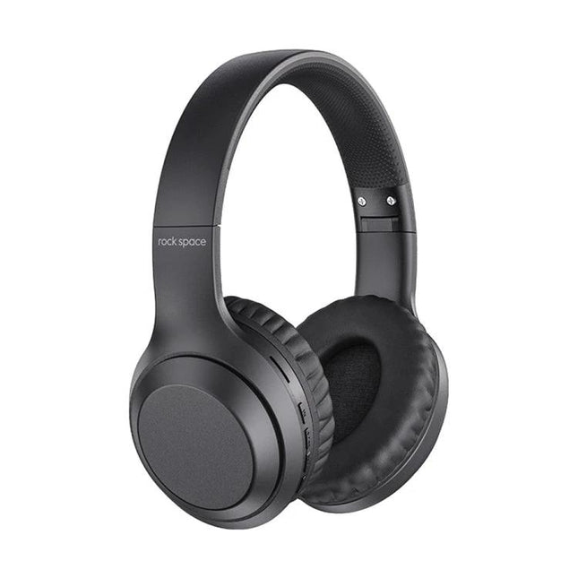 ROCK Space O2 Wireless Headset With Built In Mic For Commuting black Bluetooth on-ear headset with TF card slot and long battery