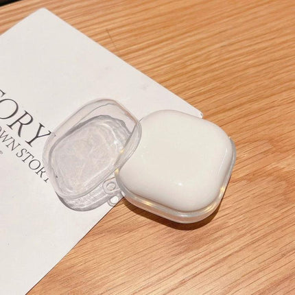 Protective Case for Samsung Galaxy Buds Live Daily Carry Essentials - clear slim shell on wooden table