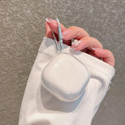 Protective Case for Samsung Galaxy Buds Live Daily Carry Essentials attached to bag with carabiner for commuting and travel