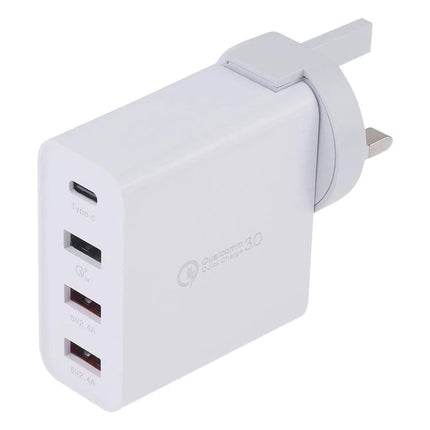 Compact Wall Charger for Everyday Device Charging at Home - multi-port USB-C and USB-A charger for phones, tablets and earbuds to reduce cable clutter