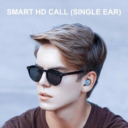 Wireless Bluetooth Earbuds With Noise Cancellation And Charging Case shown worn single ear for commuting with touch controls