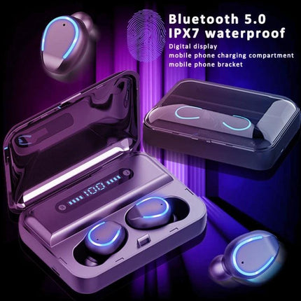Wireless Bluetooth Earbuds With Noise Cancellation And Charging Case F9-5 touch controls 3000mAh power bank LED display