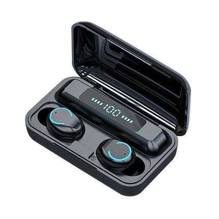 Wireless Earbuds With Charging Case For Everyday Calls F9-9 TWS Bluetooth earbuds with digital display and power-bank case