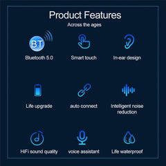 F9-9 Wireless Bluetooth Earbuds with Advanced Noise Cancellation, Touch Controls, Power Bank Case, and Voice Assistant Integration