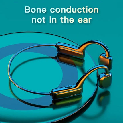 Open Ear Bone Conduction Sports Earphones For Running And Cycling black open‑ear Bluetooth 5.0 design for safe running