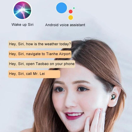 Wireless Bluetooth Earbuds For Commuting Workouts And Clear Calls Black woman using earbuds with voice assistant support