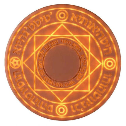 Wireless Charger for Daily Home and Travel Essentials copper glowing circular wireless pad with mystical geometric light pattern