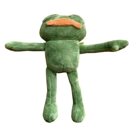 Protect your earbuds daily with a plush frog case on the go — green plush frog AirPods case with anti-fall soft exterior and charging port access