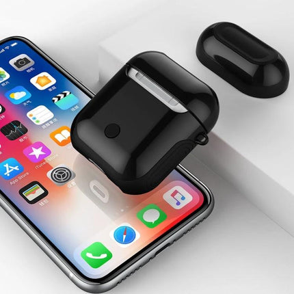 Essential Protective Bag for Apple AirPods Daily Use - slim black protective storage case for AirPods against dust, moisture and bumps