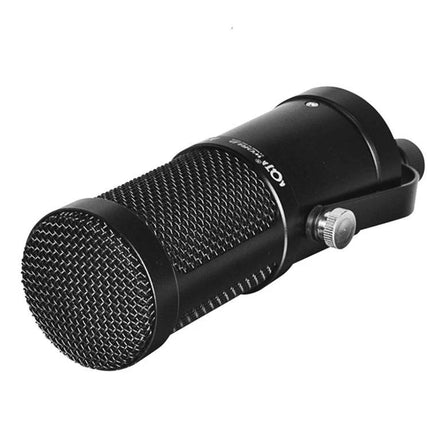 Compact Microphone for Home Singing and Casual Recording — black plug-and-play condenser microphone for home practice and podcasting