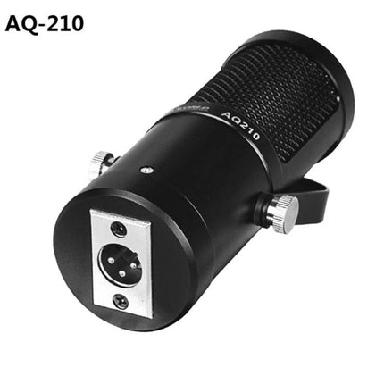 Compact Microphone for Home Singing and Casual Recording – black AQ-210 plug-and-play mic for practice, voiceovers, and home podcasting