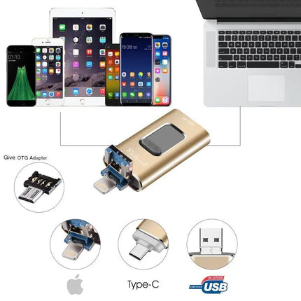 Richwell Multi-Connector Flash Drive for Everyday Data Backup