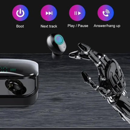 M7 TWS V5.0 Binaural Wireless Stereo Bluetooth Headset with Charging Case and Digital Display | Syndmart