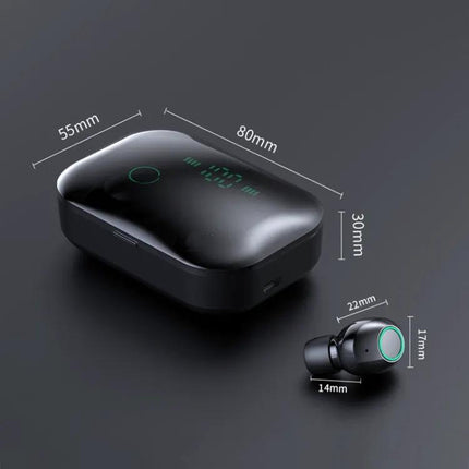 M7 TWS V5.0 Binaural Wireless Stereo Bluetooth Headset with Charging Case and Digital Display | Syndmart