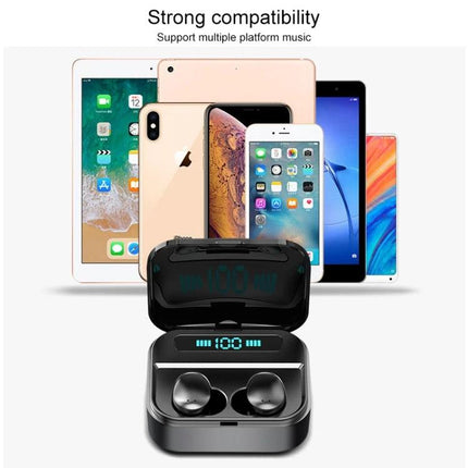 X7 True Wireless Earbuds With Charging Case For Commuting And Workouts compact case digital display Bluetooth 5.0 touch controls