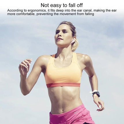 Wireless Earbuds For Commuting And Workouts With Magnetic Case - woman running outdoors wearing earbuds, secure fit for exercise