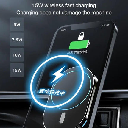 Magnetic Wireless Car Charger with Air Vent Mount for Phones