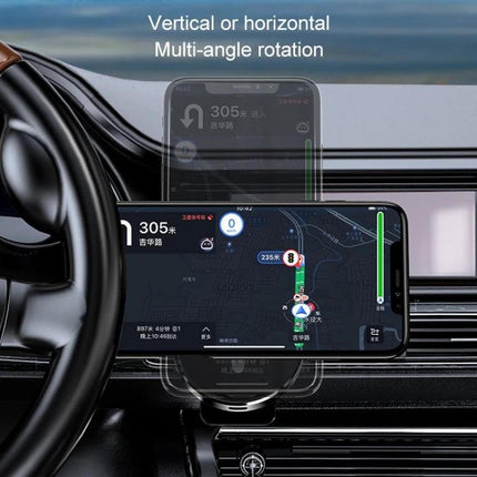 Magnetic Wireless Car Charger with Air Vent Mount for Phones holding phone horizontally and vertically for navigation and fast wireless charging