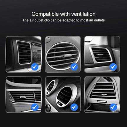 Magnetic Car Air Vent Wireless Charger With Adjustable Ball Joint mounted on various car air vent styles for hands-free charging and 360° adjustment