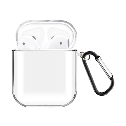 Carry Your AirPods Safely with a Protective Case and Hook — Clear protective case for AirPods 1/2 with dust protection and carabiner hook
