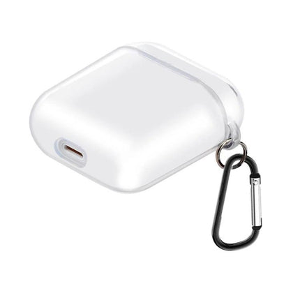 Carry Your AirPods Safely with a Protective Case and Hook clear white protective case for AirPods 1 2 with carabiner hook